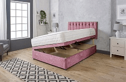 FLORENCIA OTTOMAN DIVAN BED WITH FLOOR STANDING HEADBOARD & MATTRESS OPTIONS