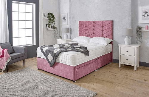 DAISY ARROW DIVAN BED WITH HEADBOARD AND MATTRESS OPTIONS