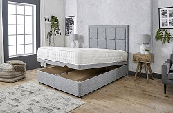 MARLEY CUBBEX OTTOMAN DIVAN BED WITH FLOOR STANDING HEADBOARD & MATTRESS OPTIONS