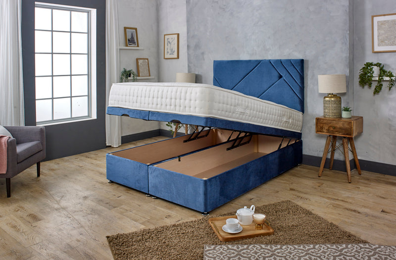 CAROLINE OTTOMAN DIVAN BED WITH HEADBOARD & MATTRESS OPTIONS