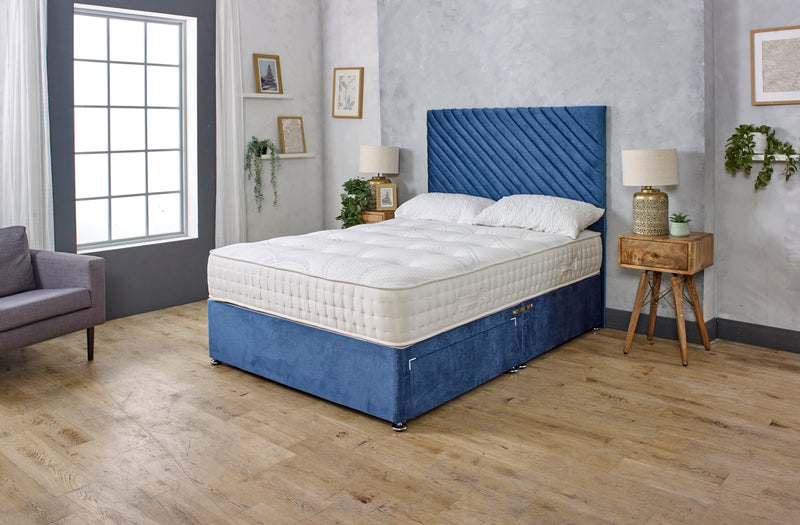 ZEBRA STRIPED DIVAN BED WITH MATTRESS & HEADBOARD OPTIONS