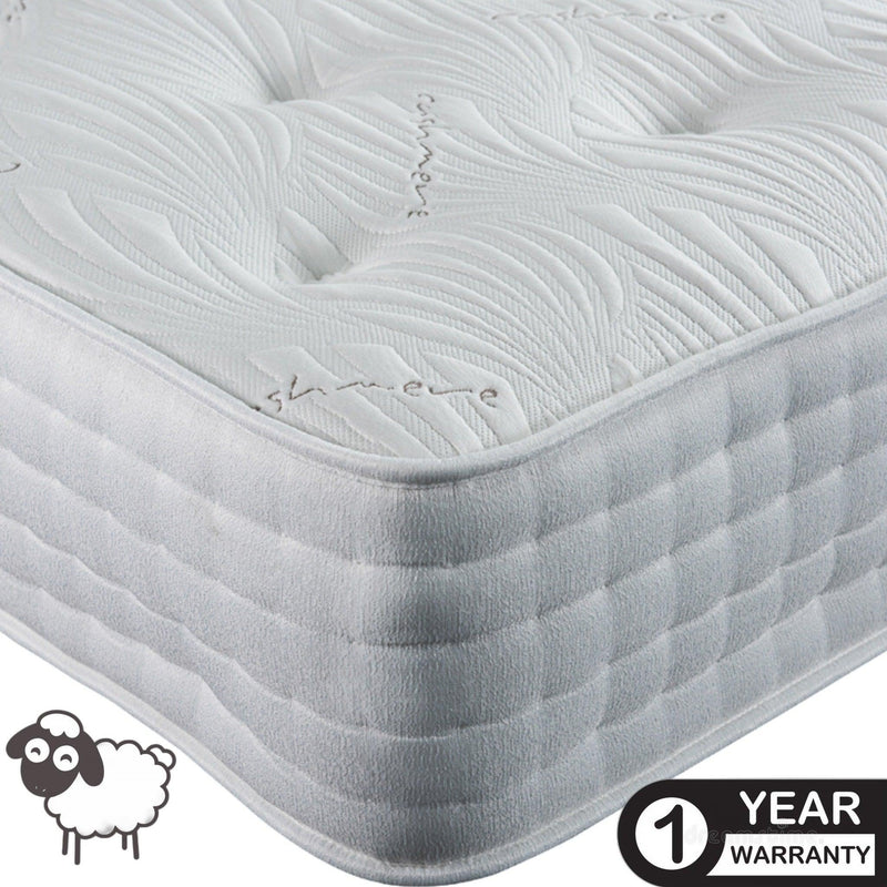 Emily Natural Wool 1500 Pocket Sprung Mattress - Cuddly Beds