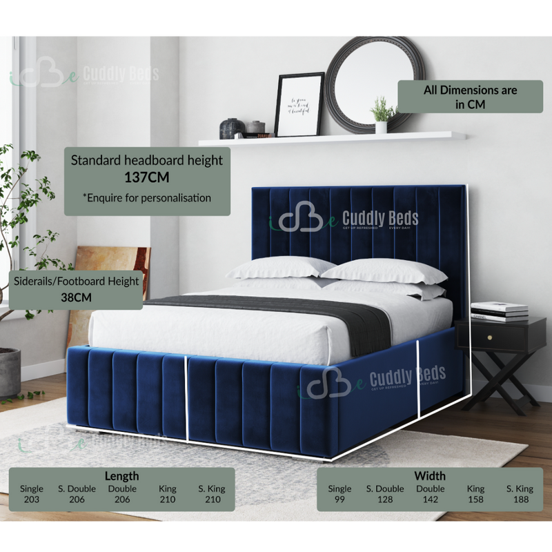 Livy Upholstered Bed Frame With Storage Options