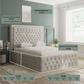 Keeley Chesterfield Upholstered Bed Frame With Storage Options