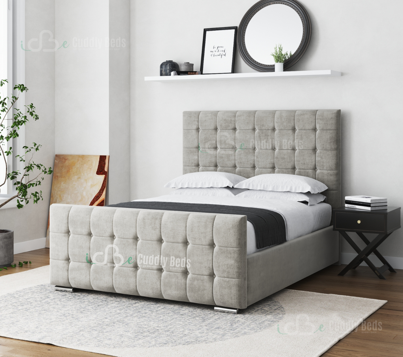 Evelyn Cubbex Upholstered Bed Frame With Storage Options