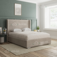 Clancy Wingback Upholstered Bed Frame With Storage Options