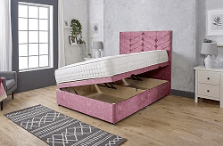 DAISY ARROW OTTOMAN DIVAN BED WITH FLOOR STANDING HEADBOARD & MATTRESS OPTIONS