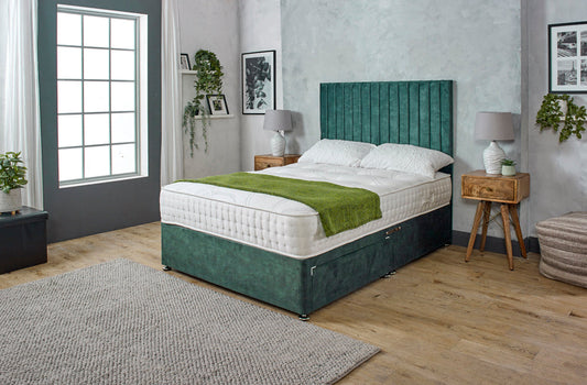 MILLY PANEL DIVAN BED WITH MATTRESS & HEADBOARD OPTIONS