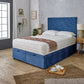 ZEBRA STRIPED OTTOMAN DIVAN BED WITH HEADBOARD & MATTRESS OPTIONS