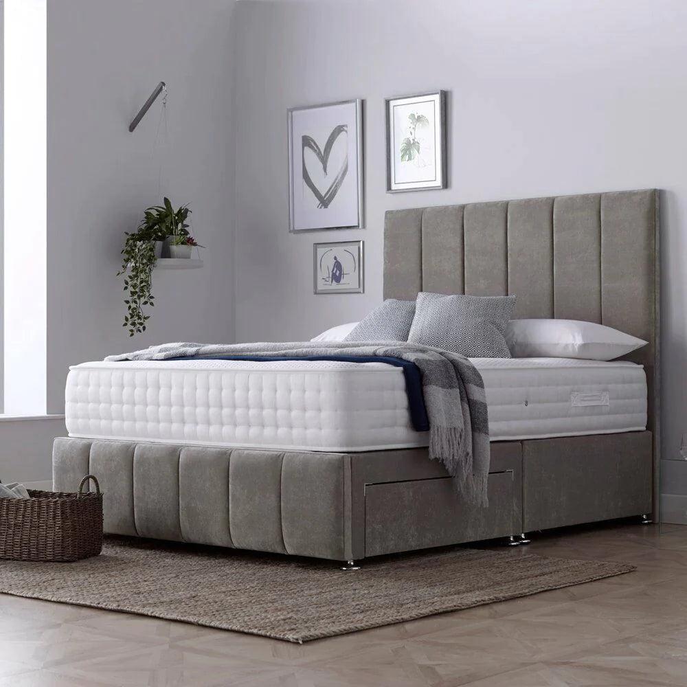 Amelia Panel Divan Bed with Headboard, Footboard and Mattress options - Cuddly Beds Ireland