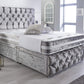 Darwin Chesterfield Divan bed with Headboard, Footboard and Mattress options - Cuddly Beds Ireland