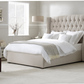 Charlotte Chesterfield Wingback Divan bed with Floor Standing Headboard & Mattress Options