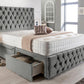 Darwin Chesterfield Divan bed with Headboard, Footboard and Mattress options - Cuddly Beds Ireland